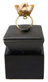 Dolce & Gabbana Gold Brass Resin Beige Dog Pet Accessory Ring